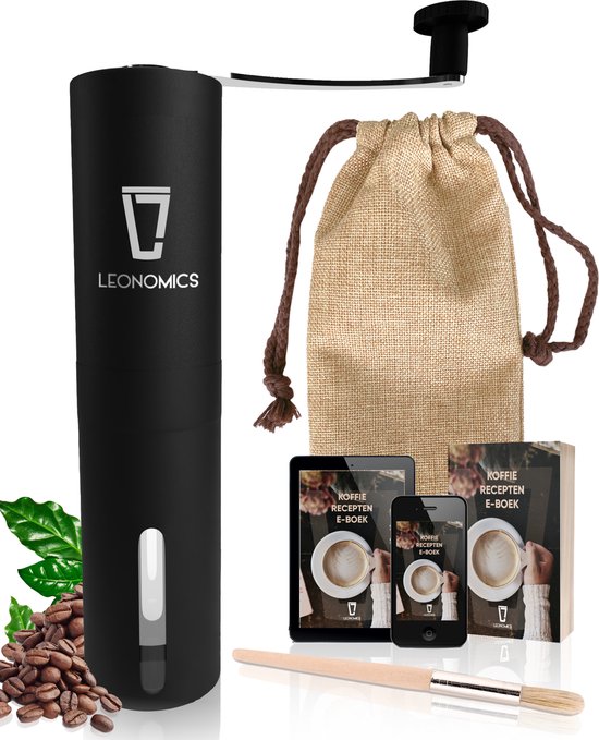 Leonomics Koffiemolen Handmatig - Bonenmaler voor Koffiebonen - Gemalen Koffie voor Percolator en French Press