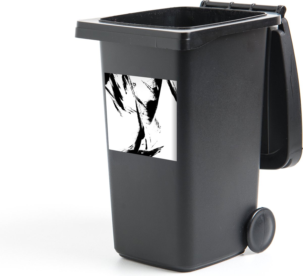 Container sticker Verf - Zwart - Abstract - 40x40 cm - Kliko sticker