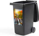 Container sticker Waterval - Natuur - Herfst - Rood - Water - 40x60 cm - Kliko sticker