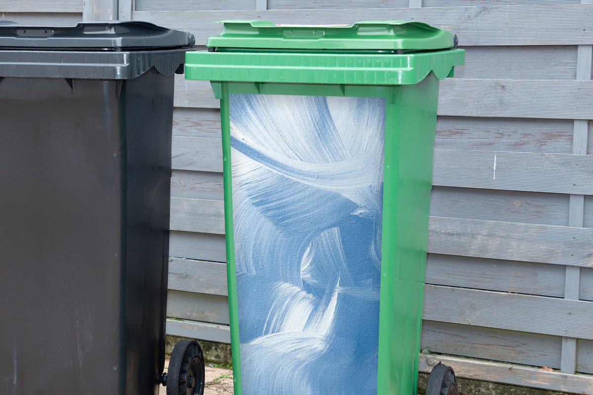 Container sticker Acrylverf - Blauw - Design - 44x98 cm - Kliko sticker ...