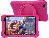 Elementkey Ai- Kids - 8 pouces - Tablette Android 10 - Spellen Cuir - 2 GB de RAM, 64 GB de stockage + Housse antichute Rose