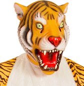 Widmann - Leeuw & Tijger & Luipaard & Panter Kostuum - Cartoony Masker Tijger - Bruin - Carnavalskleding - Verkleedkleding