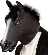 Widmann - Costume de cheval - Masque de dessin animé, cheval Zwart avec Cheveux - Zwart - Halloween - Déguisements