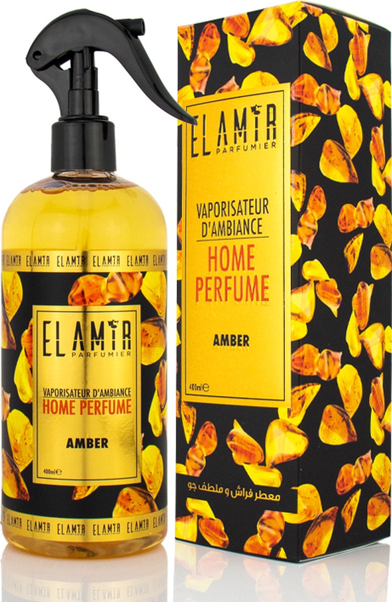 Vaporisateur D’ambiance EL AMIR Amber 400 ml - Spray textile - Parfum d’intérieur