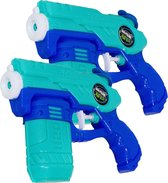 Waterpistooltje/waterpistool - 10x - blauw - 18 cm - speelgoed