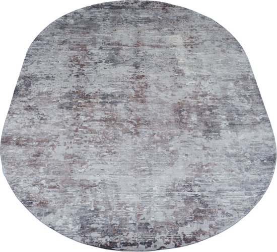 Vloerkleed Yara Silver - Ovaal 200 x 290 cm