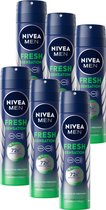 NIVEA MEN - Déodorant - Sensation Fraîche - Anti-transpirant - 6 x 150 ml
