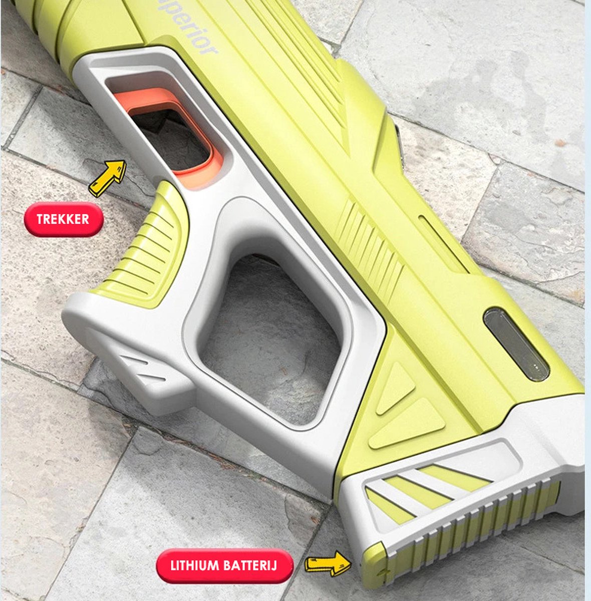 Pistolet à Eau Électrique Rechargeable – Tir Automatique, Portée 8-10m, 350ml, Imperméable – Bataille D’Eau Ultime Plage, Piscine, Jardin