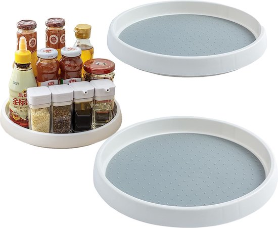 Draaibaar kruidenrek Lazy Susan - 360° draaibaar metalen dienblad