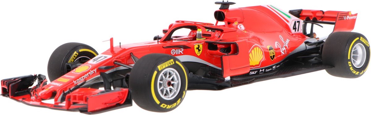 Het 1:18 Diecast-model van de Ferrari SF71H #47 van de Fiorano-test van 2021. De rijder was Mick Schumacher. De fabrikant van het schaalmodel is BBR Models. Dit model is alleen online beschikbaar