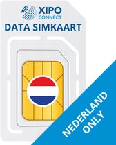 XIPO CONNECT Data Simkaart Nederland - 100GB NL Only - 365 dagen geldig tot onbeperkt houdbaar