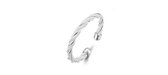 Twisted silver bangle - Zilver 925 armband