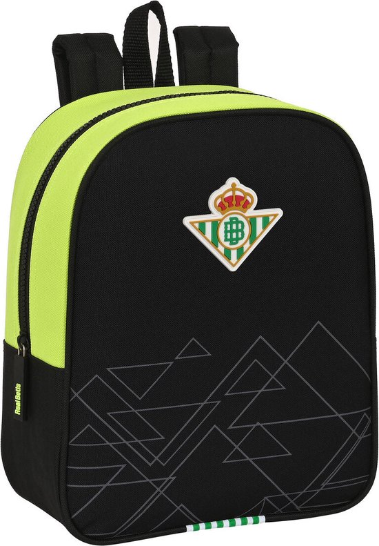 Schoolrugzak Real Betis Balompié Zwart Limoen 22 x 27 x 10 cm