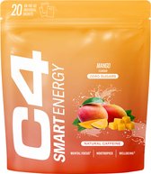 Cellucor C4 Smart Energy Powder Pre Workout - Sports Drink Mango - Energy Drink - 20 Sachets Énergie Boisson
