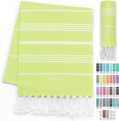 Traditionele hamamdoek, strandhanddoek, badhanddoek, saunahanddoek, voor spa, sport, yoga, en reizen - Het duurzame alternatief voor badstof. De betere doek., 100 x 180 cm