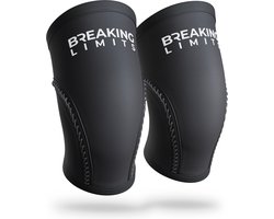 Breaking Limits Knee Sleeves Powerlifting – Voor Fitness & Crossfit – Knie Brace – 7MM – Zwart – 2 Stuks – Maat (XXL)