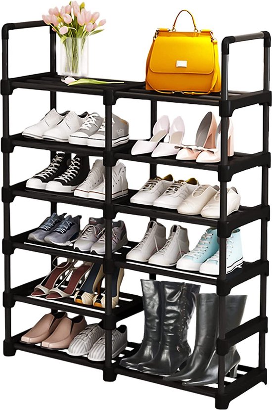 Meuble à chaussures Etagères Rangement 9 niveaux DIY Structure stable en  Métal Pour Rangement de 50 à 55 paires de chaussures