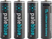 Pale Blue Earth - Piles rechargeables AA USB-C (4x) - Lithium - charge plus légère, plus rapide, plus puissante, durable
