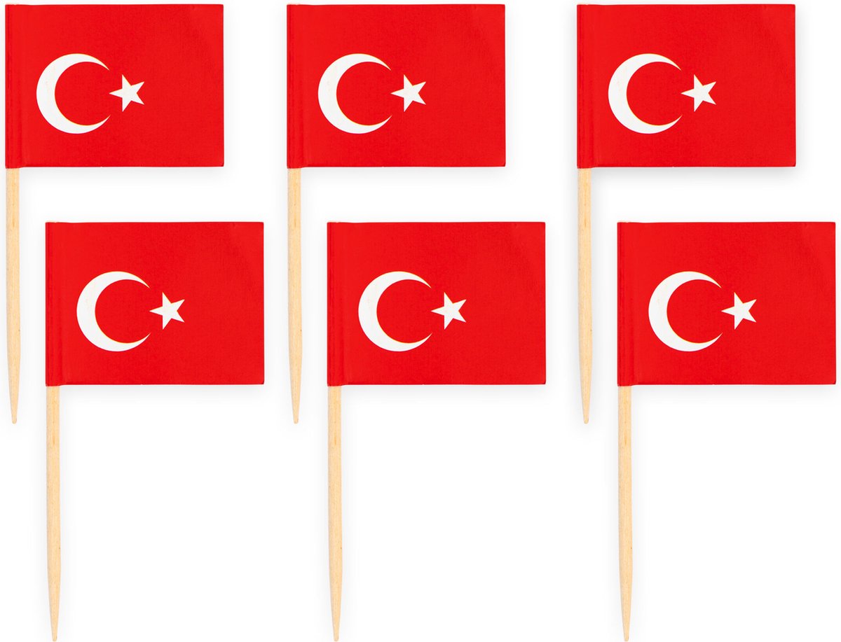 50x Cocktailprikkers Turkije - Hapjes Cocktail Tapas Zomer Terras