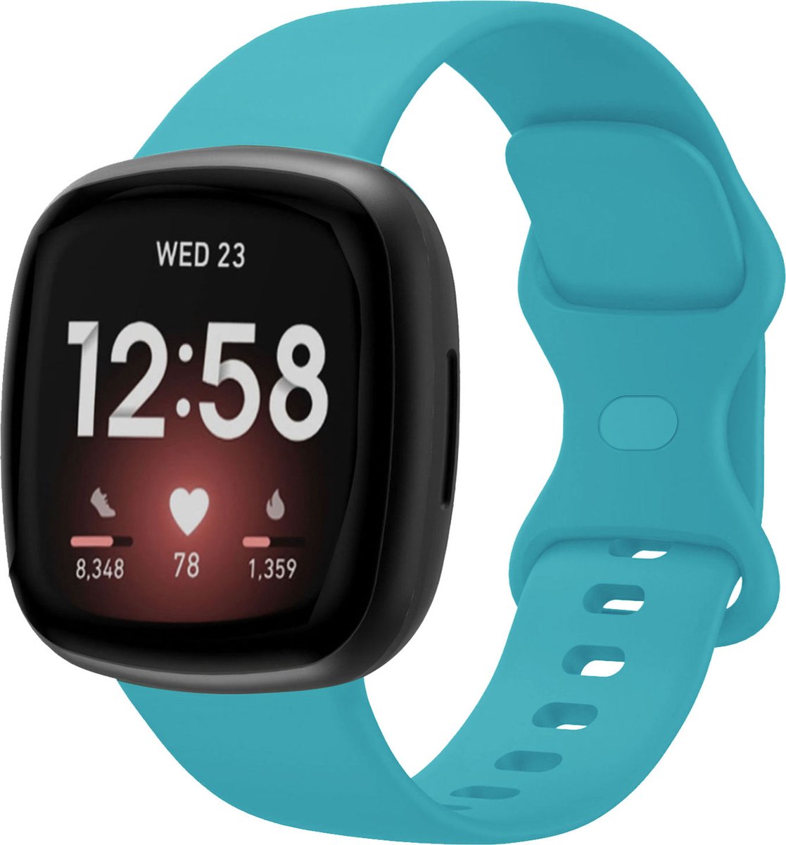 Strap it Smartwatch bandje siliconen horlogebandje geschikt voor Fitbit Versa 3 bol