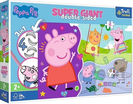 Trefl puzzel XXL stukjes - Peppa Pig - 15 stukjes. | bol