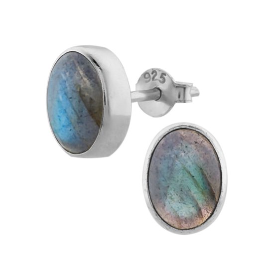 Boucles d'oreilles en argent et pierre labradorite