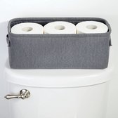 Opbergbox - panier de rangement - pour accessoires de maison et de salle de bain - parfait pour les serviettes - avec poignées intégrées/tissu - Anthracite