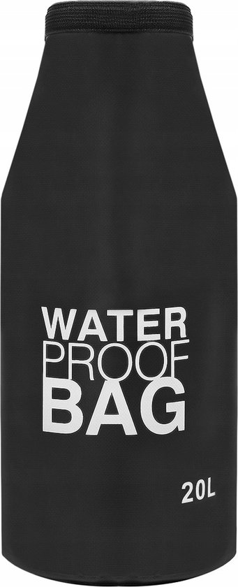 Waterdichte Tas - Waterproof Drybag - Opberg Zak - 20 L - Outdoor Tas - Zwart - Rheme
