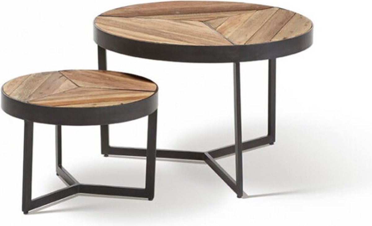 Salontafel set Alicante - gerecycled hout | Meubelplaats