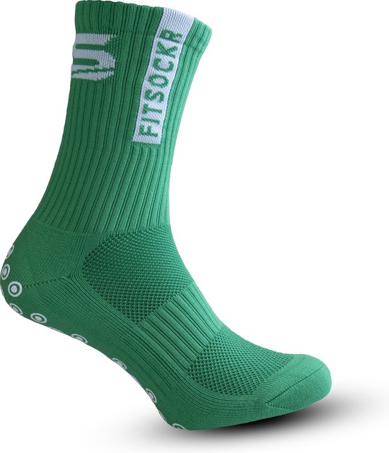FitSockr Vert 44-48 | Chaussettes Grip | Chaussettes de sport | Chaussettes de football | Chaussettes antidérapantes