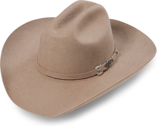 Western hoed Houston Stars&Stripes Sand maat 55