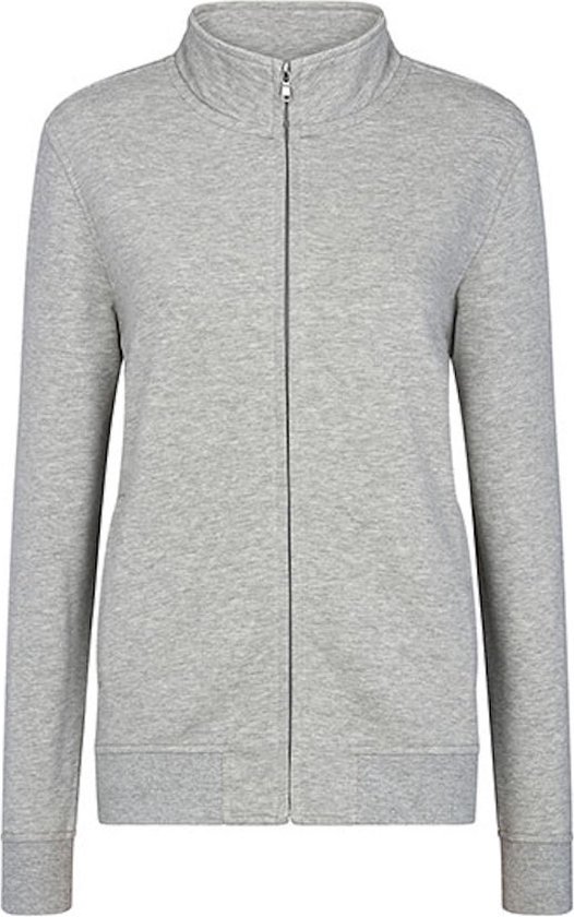 Damesvest 'Premium Full Zip' met zijzakken Grey Melange - 5XL