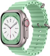 Ocean bandje - 49mm - Licht Groen - Geschikt voor Apple Watch Ultra