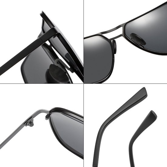 BUGOLINI® Masculinitas - Designer Zonnebril Voor Heren - Gepolariseerd - UV400 - Silvery Grey van BUGOLINI — afbeelding 3