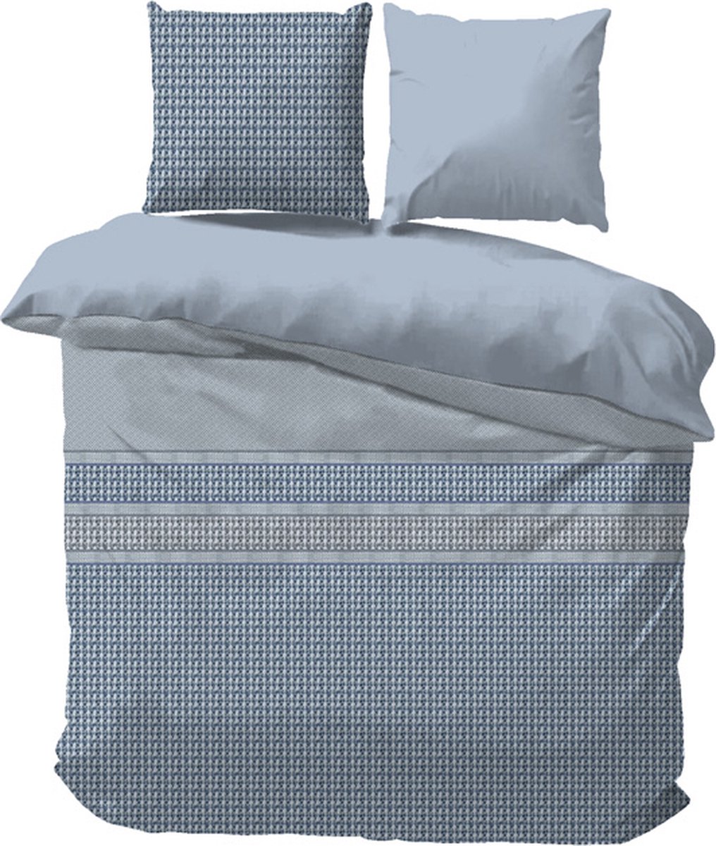 iSleep Dekbedovertrek Martijn - Litsjumeaux - 240x200/220 cm - Blauw