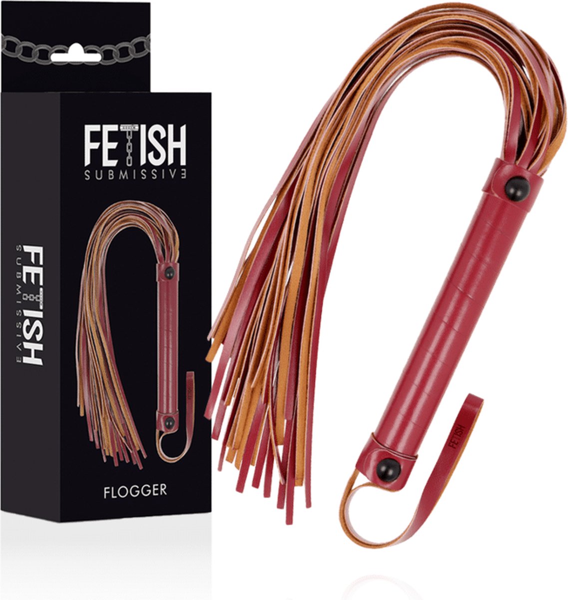 Goedkoopste Fetish Submissive Dark Room Flogger | BDSM - Zweep | Namaakleder | Donkerrood | Extreme BDSM | Fetish | Bondage