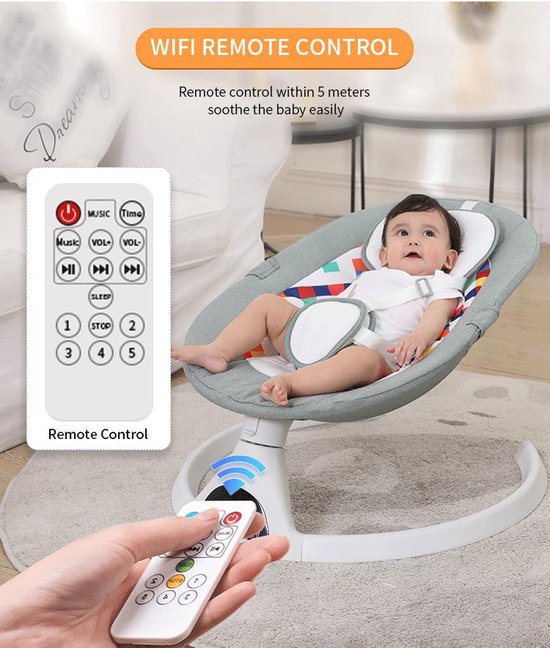Chaise à bascule de Luxe - Transat électrique pour bébé - Chaise
