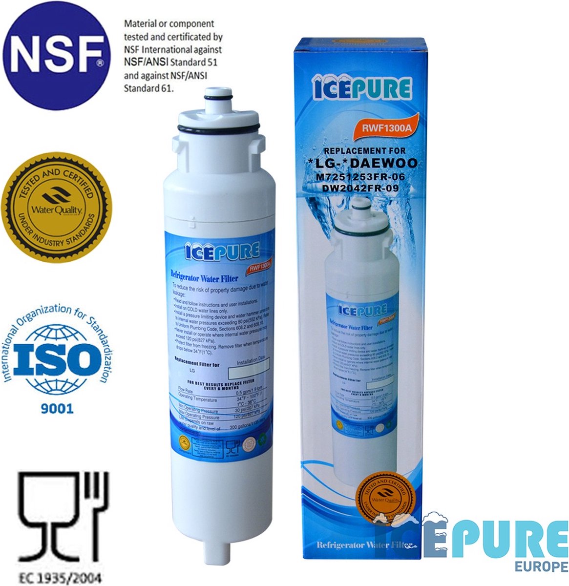 Waterfilter voor Daewoo Aqua Crystal DW2042FR-09