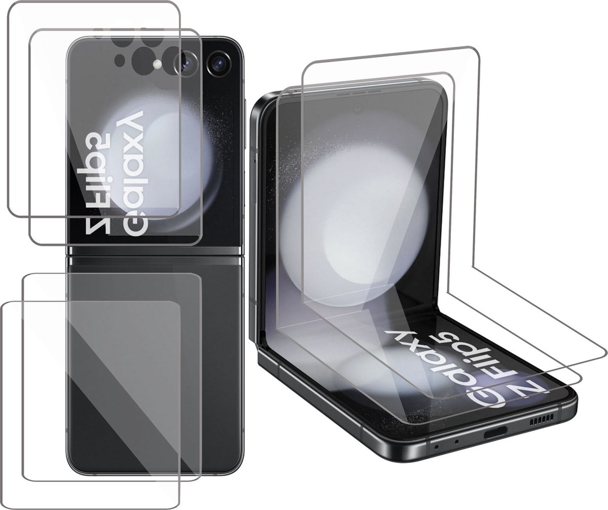 Protecteur d'écran clair HD pour Samsung Galaxy Z Flip 5, protecteur d'écran  arrière 3pcs + protecteur de caméra 3pcs, verre trempé anti-rayures