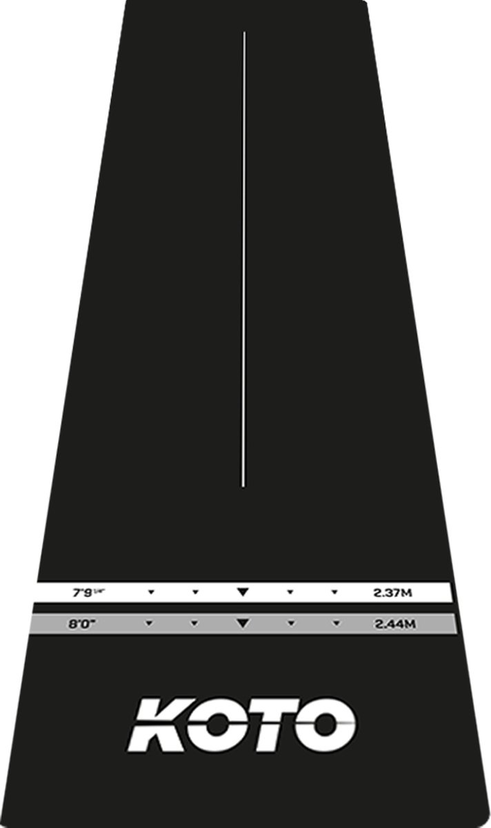 KOTO - Carpet Dartmat - Zwart - 285 x 80 cm - Dartbescherming