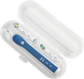 Reisetui voor elektrische tandenborstel, voor alle elektrische tandenborstel, kunststof, vervanging, voor 1 handstuk en 2 opzetborstels, transparant