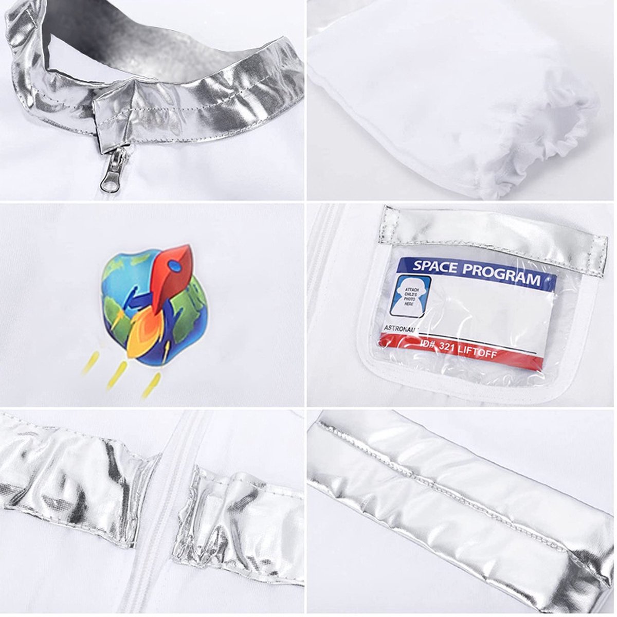 Joya Kids® Verkleedset met astronautenkostuum | Astronaut Pak Kinderen | Verkleed verjaardag Jongen | Verkleedpak Space | — afbeelding 6