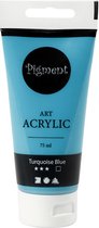 Acrylverf - Turquoise Blue- Dekkend- Pigment Art - 75 ml