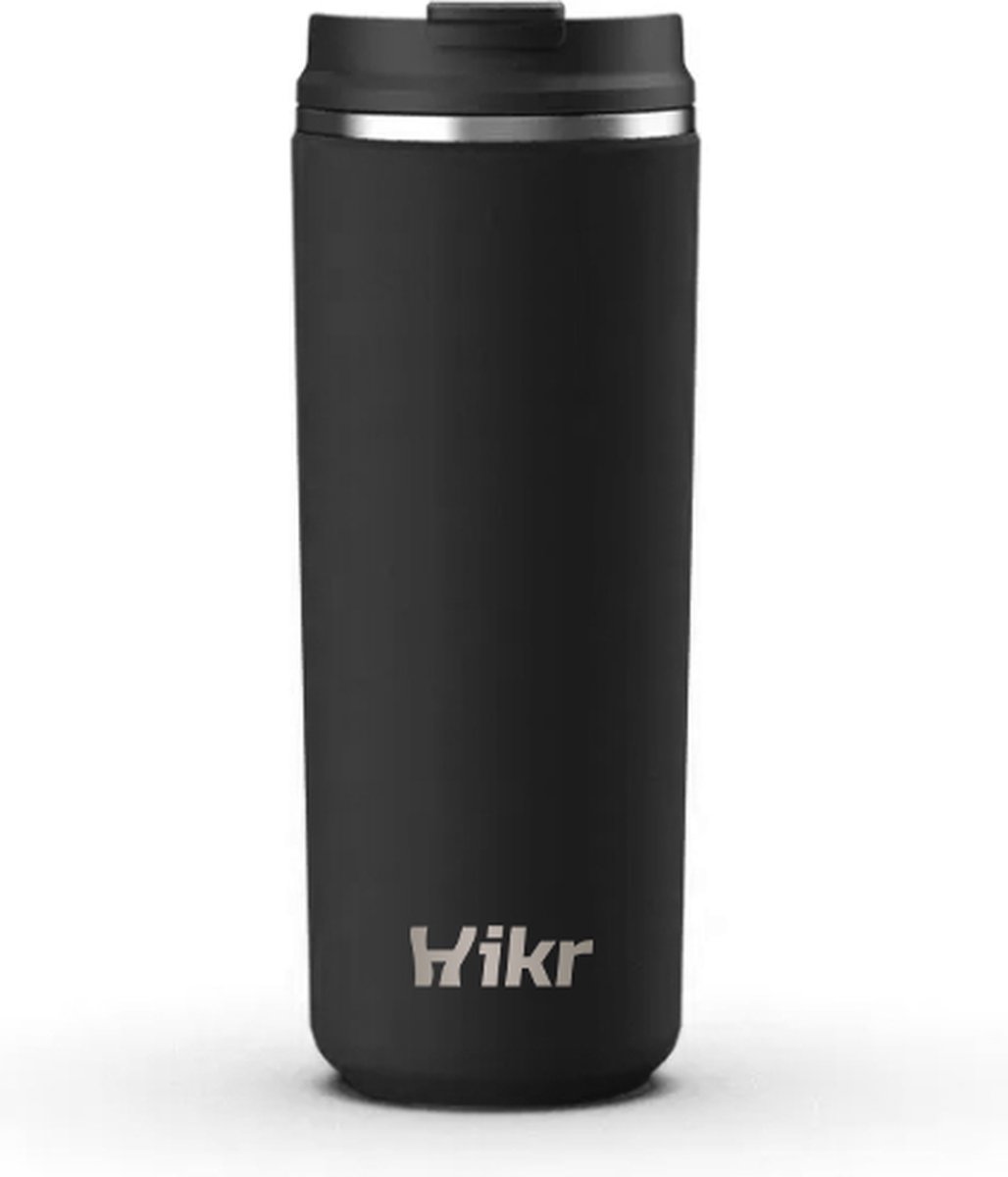 Hikr® Koffiebeker to go - Travel Mug - 500ml - Thermobeker - 18/8 RVS - Reisbeker - Lekvrij & Vacuüm - Roestvrij staal - Thermosbeker - Koffie & Theebeker