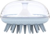 Siliconen Massage Borstel - Nat en Droog Haar - voor Mens en Dieren - Anti-Roos - Gezonde Bloedcirculatie in de Hoofdhuid - Blauw - Eenvoudig Spoelen - shampoo