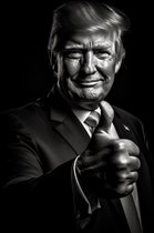 Donald Trump Poster | MAGA Poster | POTUS Poster | Zwart Wit Posters | Woondecoratie | 51x71cm | Geschikt om in te Lijsten