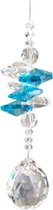 Raamhanger "Roxy" gemaakt van Asfour AAA-Quality Crystals, kleur Turquoise/clear (Raamkristal, raamhanger, raamdecoratie, fengshui, Baby shower, Kerst hanger, kerst pakket cadeau, in verschillende kleuren.