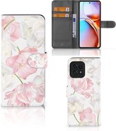 GSM Hoesje Motorola Edge 40 Pro Wallet Book Case Cadeau voor Mama Lovely Flowers