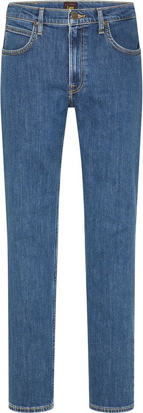 Lee Brooklyn Straight Mid Jeans Blauw 32 / 30 Man