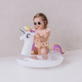 Bouée de natation pour enfants - Unicorn - Paillettes - Opblaasbaar - Ø 65 cm - Multicolore